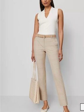 Ann Taylor straight Leg Eva Ankle Pant in Plaid, size 4
